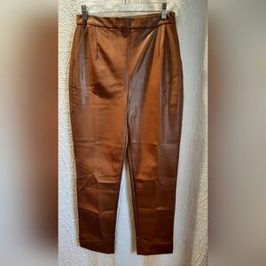 Lulus Pants Womans Medium Brown Faux Leather Hot Pants Bohochic Downtown Girl